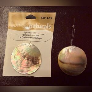 Iridescent Round MOP Pendant